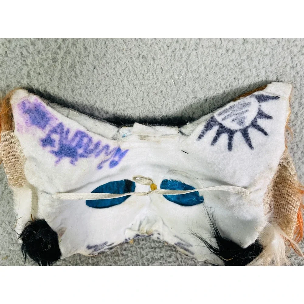 Calico Cat Mask Costume Cosplay Halloween Animal Faux Fur Therian Handmade